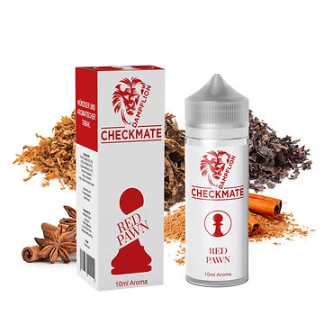 Dampflion Red Pawn Aroma 10ml Longfill Flasche mit Checkmate Motiv für E-Zigaretten