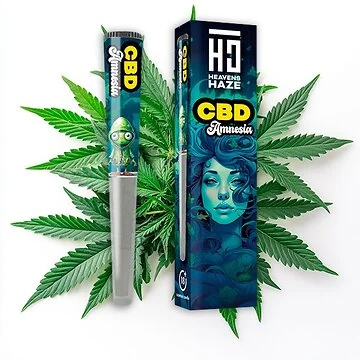HEAVENS HAZE CBD Amnesia Pre-Rolled Joint fertig gedrehter CBD Joint im schützenden Aromaröhrchen