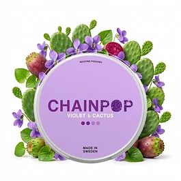 Chainpop Violet & Cactus Dose mit slim Nicotine Pouches im Detail