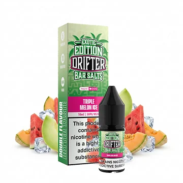 Drifter Bar Salts Triple Melon Ice Flasche und Verpackung