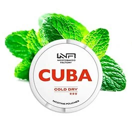 CUBA Nicotine Pouches Cold Dry Medium Dose mit eisig frischem Design im Slim-Format