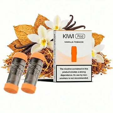 KIWI Pods Vanilla Tobacco vorbefüllter Liquid-Pod mit Tabak- und Vanillegeschmack für die KIWI E-Zigarette