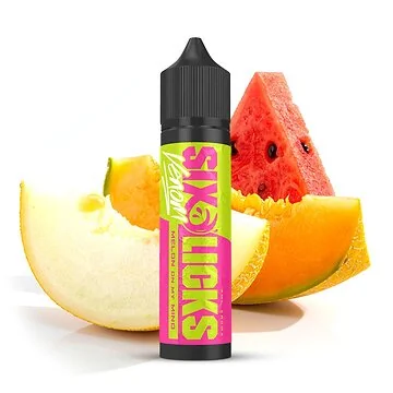 Six Licks Venom Melon on my Mind Aroma Flasche mit frischen Melonen-Illustrationen