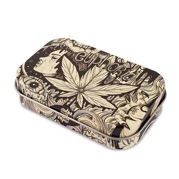 Euphoria Premium Stash Box Mystical aus robustem Metall mit detailreichem, mystischem Deckelmotiv
