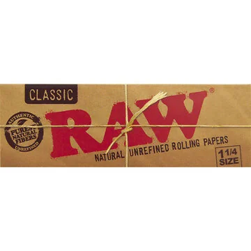 RAW Classic Rolling Papers 1 1/4 Size ungebleichte Blättchen zum Drehen