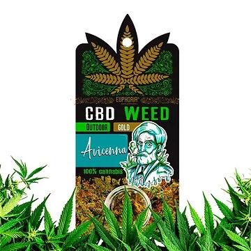 Euphoria CBD Weed Avicenna 0,7 g – getrocknete CBD-Blüten im goldenen Outdoor-Format