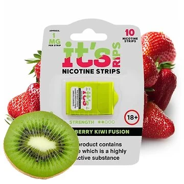 its POUCH RIPS Nicotine Stripes Strawberry Kiwi Fusion Verpackung mit auflösbaren Frucht-Streifen