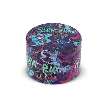 Euphoria Metal Grinder Psychedelic vierteilige Kraeutermuehle aus Metall im bunten Design