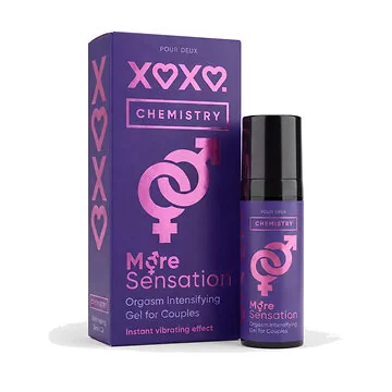 XOXO Chemistry More Sensation Orgasm Gel Pour Deux Tube in Ansicht