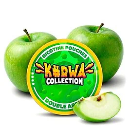 Kurwa Collection Double Apple Nicotine Pouches Dose mit herrlich frischem Doppelapfel-Aroma