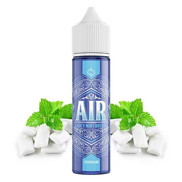 SIQUE Berlin Air Aroma Flasche mit frischem Pfefferminz Geschmack auf neutralem Hintergrund