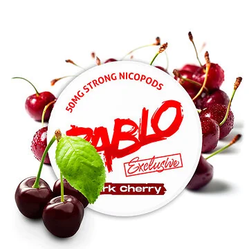 Pablo Nicotine Pouches Exclusive Dark Cherry Dose mit reifem Kirscharoma im diskreten Slim Format