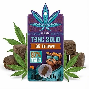 Euphoria T9HC Solid OG Brown – harziges dunkelbraunes Aroma-Solid