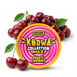 KURWA Collection Max Fizzy Cherry Dose mit tabakfreien Nicotine Pouches im spritzigen Kirsch-Aroma
