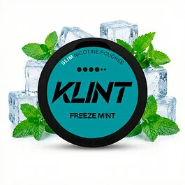 Klint Freeze Mint Nikotinbeutel Dose mit Pfefferminz-Design