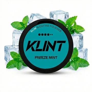 Klint Freeze Mint Nikotinbeutel Dose mit Pfefferminz-Design