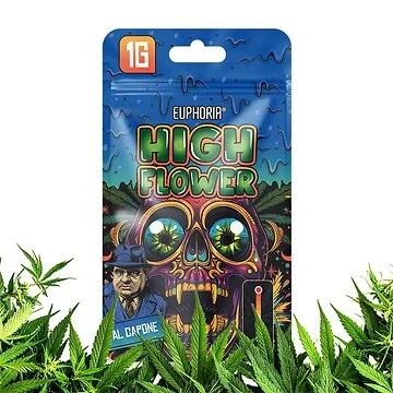 Euphoria High Flowers Al Capone Doypack 1g Hanfblüten mit Al Capone Schriftzug