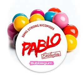 Pablo Nicotine Pouches Exclusive Bubblegum Dose mit tabakfreien Slim-Beuteln