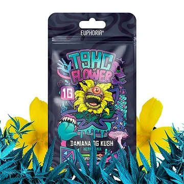 Euphoria T9HC Herbal Mix Damiana OG Kush Doypack Kräutermischung mit Holzkohle-Kiefer-Aroma