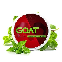 GOAT Nicotine Pouches Cool Mint Extra Strong Dose mit eiskaltem Minzgeschmack im schlanken Design