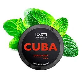 CUBA Nicotine Pouches Cold Dry Strong Dose mit eisigem Menthol-Design