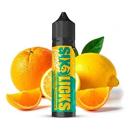 Six Licks Venom Tropic Thunder Aroma Flasche mit tropischem Fruchtdesign