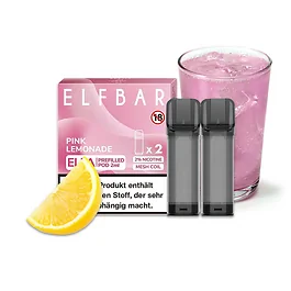 Elf Bar ELFA Prefilled Pods Pink Lemonade Packung mit zwei vorgefüllten Liquid-Kartuschen