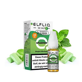 ELFLIQ Spearmint Nikotinsalz Liquid Flasche mit Minzgeschmack