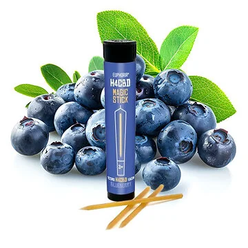 Euphoria H4CBD Sticks Blueberry in der kompakten Verpackung mit Blaubeeren-Design