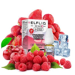 ELFLIQ Strawberry Raspberry Cherry Ice Nikotinsalz 10ml Flasche für Pod-Systeme
