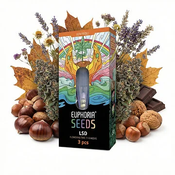 Euphoria LSD feminisierte Cannabissamen Produktverpackung