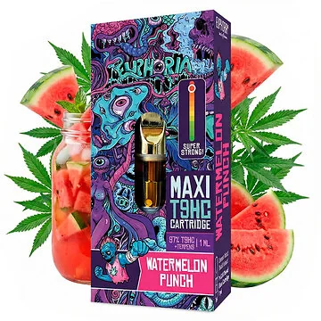 Euphoria T9HC Cartridge Watermelon Punch mit 510er-Gewinde und Glasgehäuse