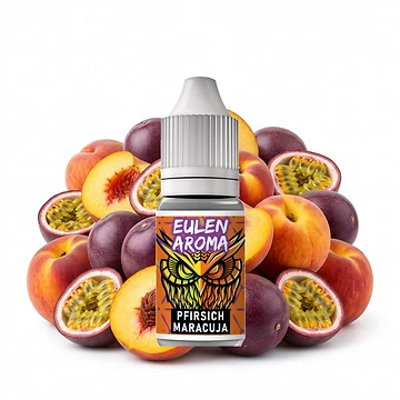 Eulen Aroma Pfirsich Maracuja 10ml Tropfflasche