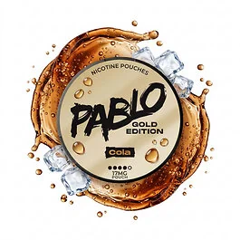 Pablo Gold Cola Nicotine Pouches Dose mit 20 Slim-Beuteln im Cola-Geschmack