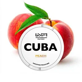 CUBA Nicotine Pouches Peach Medium tabakfreie Nicopods mit fruchtigem Pfirsichgeschmack