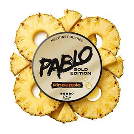 Pablo Gold Pineapple Nicotine Pouches Dose mit Ananas-Grafik