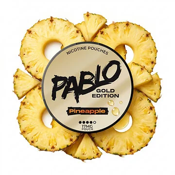 Pablo Gold Pineapple Nicotine Pouches Dose mit Ananas-Grafik