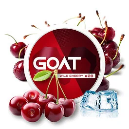 GOAT Nicotine Pouches Wild Cherry Extra Strong Dose im schlanken Slim-Format mit tabakfreien Beuteln
