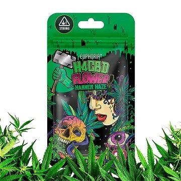 Euphoria 40 Prozent H4CBD Flowers Hammer Haze Hanfblüten nahaufnahme