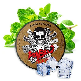 Dose der tabakfreien Pablo Nicotine Pouches Ice Cold mit blau-weißem Eis-Design