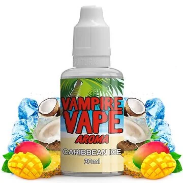 Vampire Vape Caribbean Ice 30ml Aroma Flasche mit tropischem Mango Kokos Menthol Geschmack
