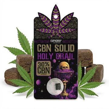 Euphoria 30 % CBN Solid Hash Holy Grail Hanfextrakt mit authentischem Holy Grail Aroma