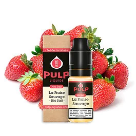 PULP La Fraise Sauvage Nic Salt 10ml Flasche mit Erdbeeraroma Etikett
