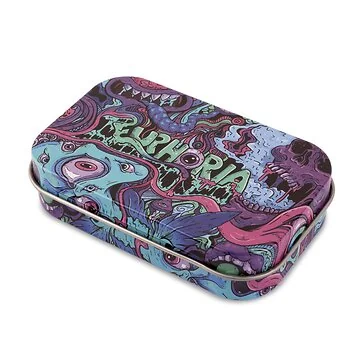 Euphoria Premium Stash Box Psychedelic aus robustem Metall mit farbenfrohem psychedelischen Design