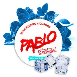 Pablo Nicotine Pouches Exclusive Blue Mint Dose mit eiskaltem Minz-Design