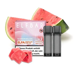 Elf Bar ELFA Prefilled Pods Watermelon im 2er-Pack mit fruchtigem Wassermelonen-Geschmack