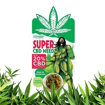 Euphoria CBD Weed Super CBD 0,7 g getrocknete Hanfblüten in der Aromaschutzverpackung
