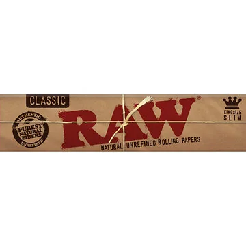 RAW Classic Kingsize Slim Drehpapier aus ungebleichten Pflanzenfasern