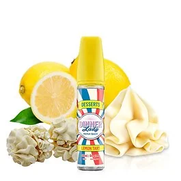 Dinner Lady Lemon Tart Shortfill E-Liquid Flasche mit Zitronenkuchen-Motiv