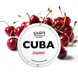 CUBA Nicotine Pouches Cherry Medium Dose mit Kirsch-Design